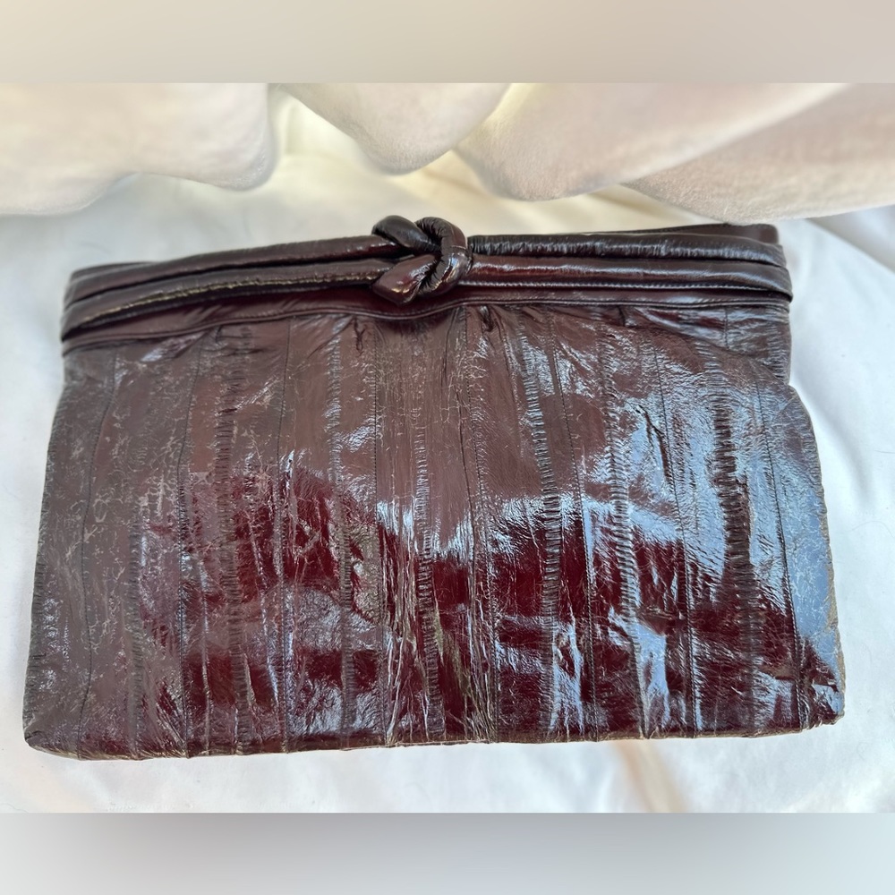 Genuine‎ Eel skin Vintage clutch/shoulderbag